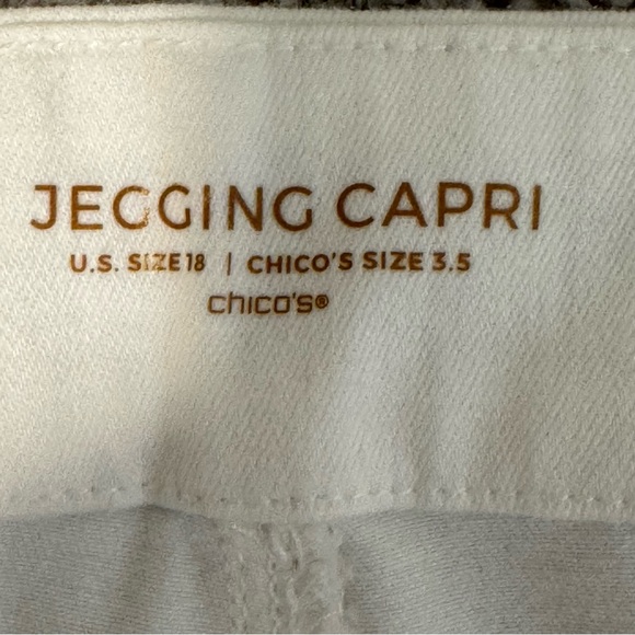 Chico’s Cropped Capri White Size 3.5 XL - Picture 6 of 8